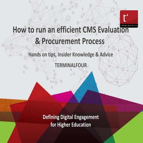 How to run an efficient CMS Evaluation & Procurement Process