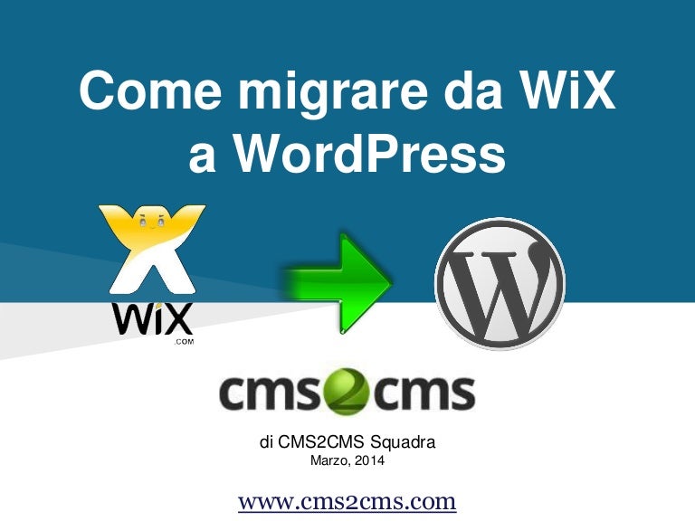 SCARICARE SITO DA WIX