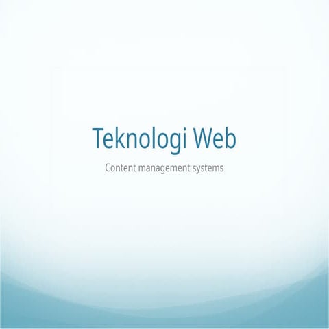 CMS, atau Content Management System, adalah perangkat lunak yang digunakan un...