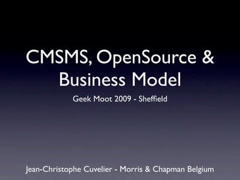 Cmsms, open source & business model