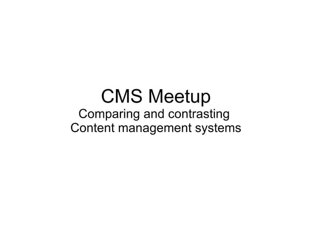 Cms pres