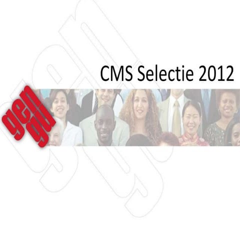 Cmsselectie 2012