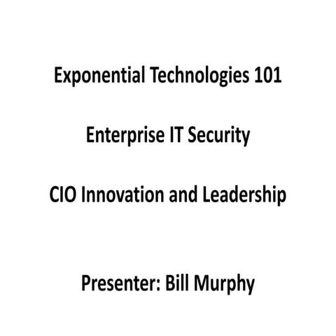 Enterprise IT Security| CIO Innovation and Leadership