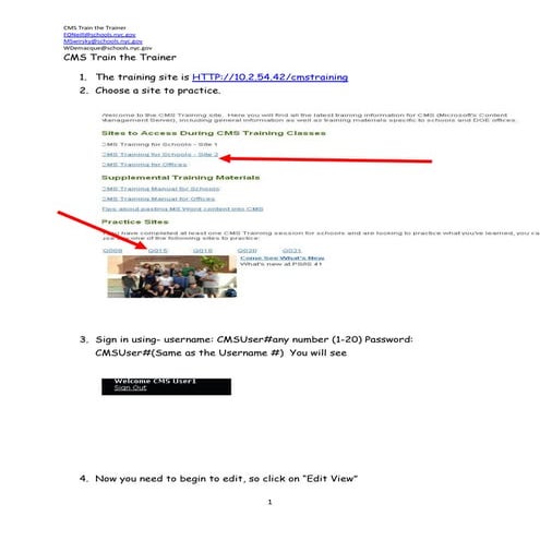 Cms Train The Trainer Guide