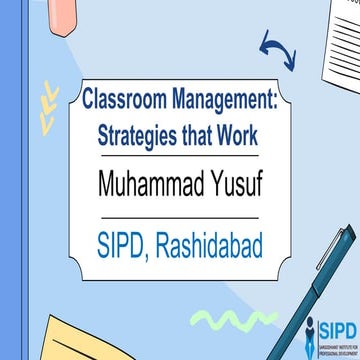 Classroom Management: Strategies that Work