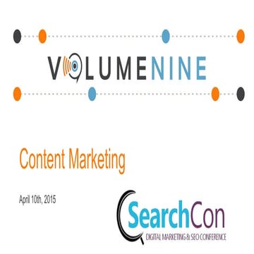 SearchCon 2015 | Content Marketing with Chuck Aikens