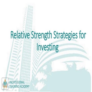 Relative strength strategies for investing