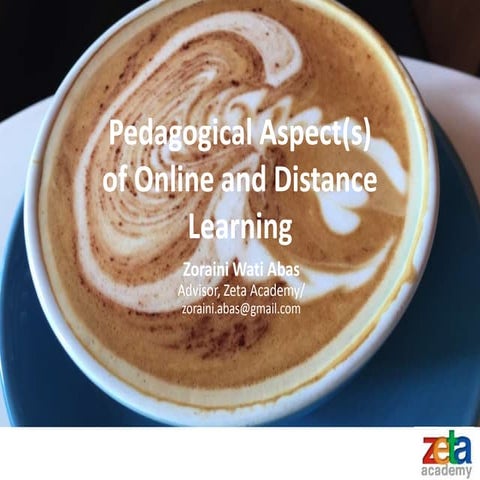 Pedagogical Aspect(s) of Online and Distance Learning