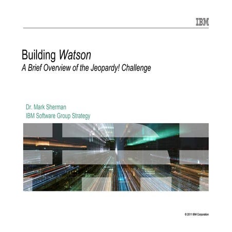 CMU 2011 Watson Event