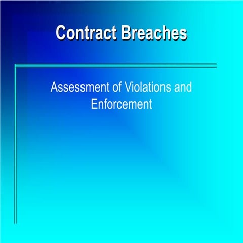 Cmwg contract breaches presentation