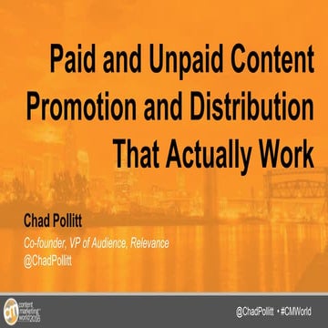 Paid and Unpaid Content Promotion and Distribution Methods that Actually Work...