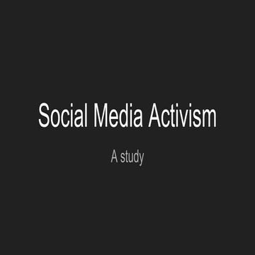 Social media activism presentation