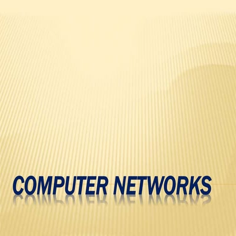 Computer Networks | PPT