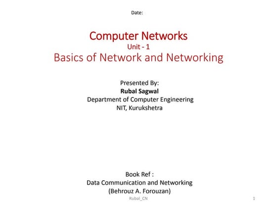 Introduction to computer network | PPT