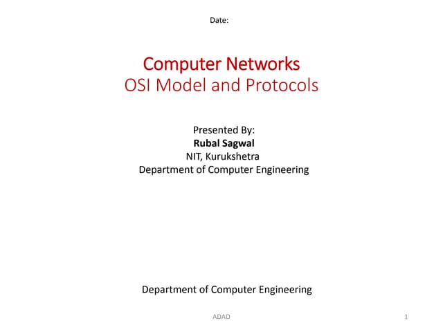 OSI model and TCP/IP model