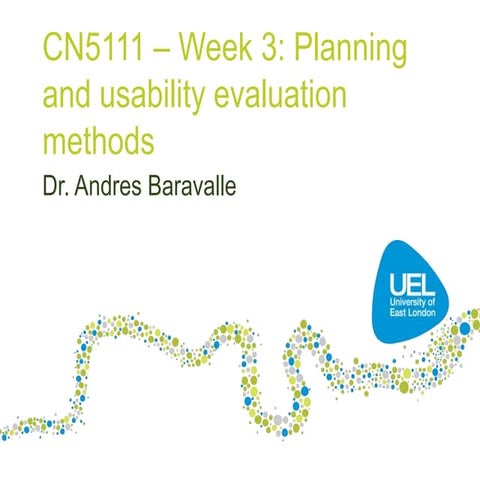 Planning and usability evaluation methods