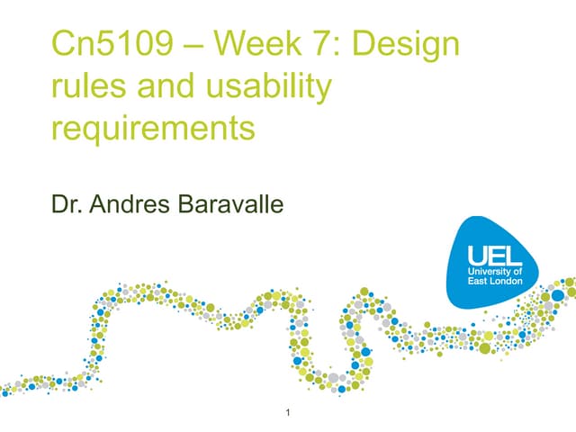Design rules and usability requirements