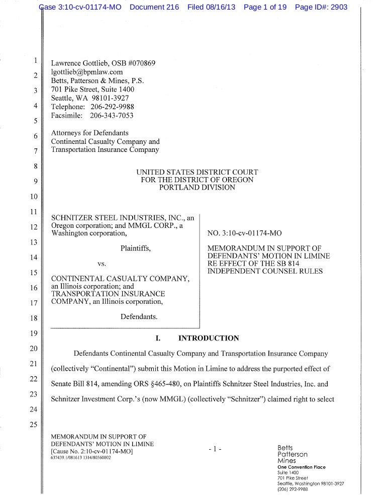 CNA Memo on Application of SB 814