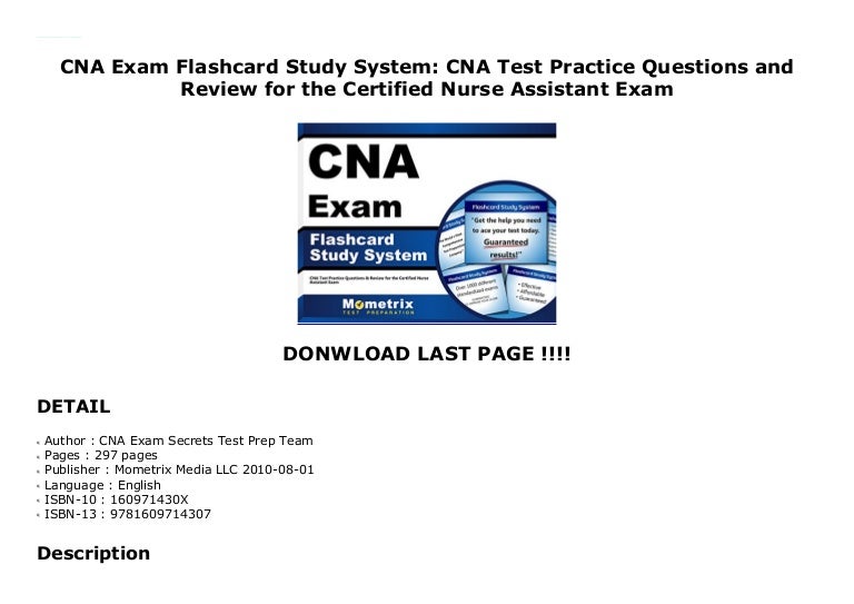CNA Exam Flashcard Study System CNA Test Practice Questions and Revi…