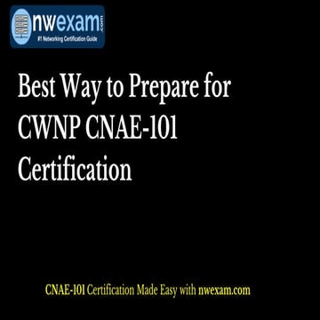 CWNP CNAE-101: Study Questions & Exam Essentials