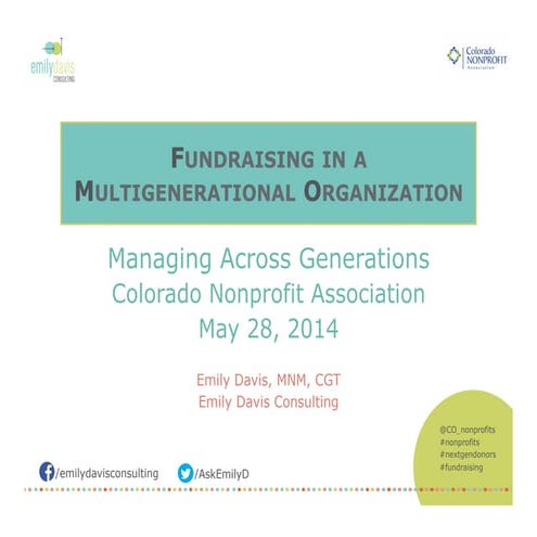 Fund Development in a Multigenerational Organization
