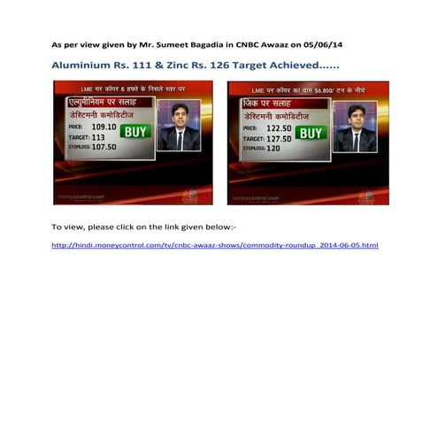 CNBC Awaaz Video Link