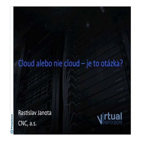 CNC: Cloud alebo nie cloud? 