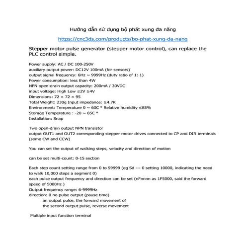 Cnc3ds huong dan su dung bo phat xung da nang