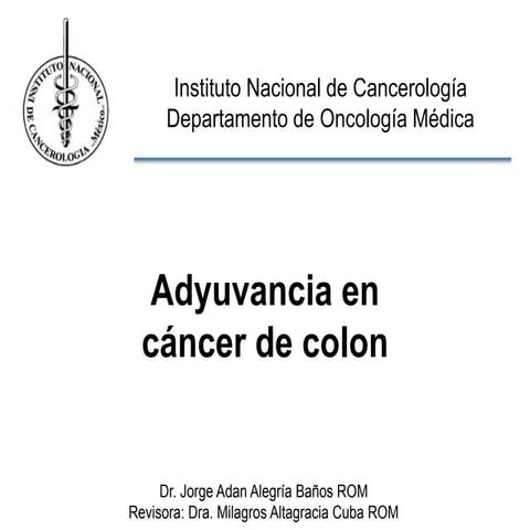 Cáncer de colon: Quimioterapia adyuvante