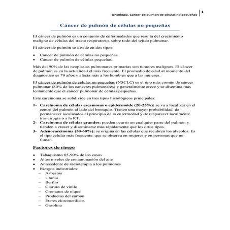 Cáncer de pulmón de células no pequeñas (arreglado)
