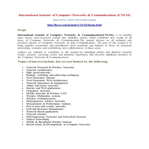 12th International Conference on Computer Networks & Data ...