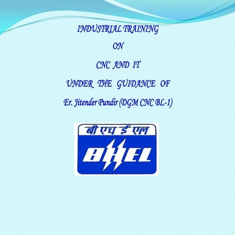 Cnc & java training in bhel (sahil gupta   9068557926)