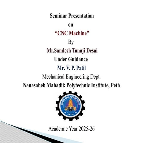 Basic CNC Operating Training CUM PROGRAMMING | PPTX