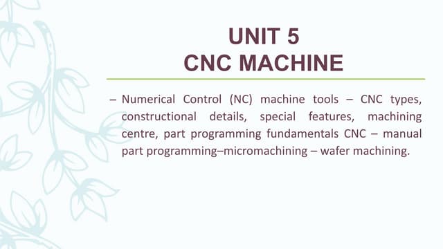 CNC Part Program | PPT