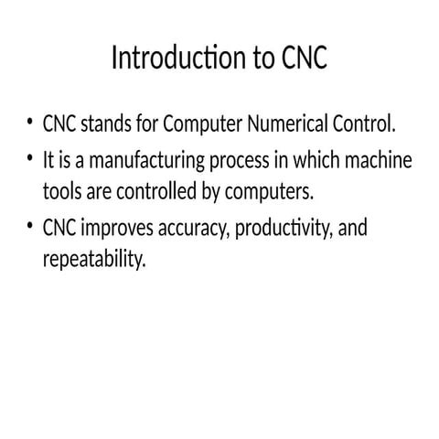 Basic CNC Operating Training CUM PROGRAMMING | PPTX