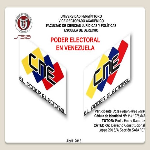 Poder Electoral en Venezuela(Cne)
