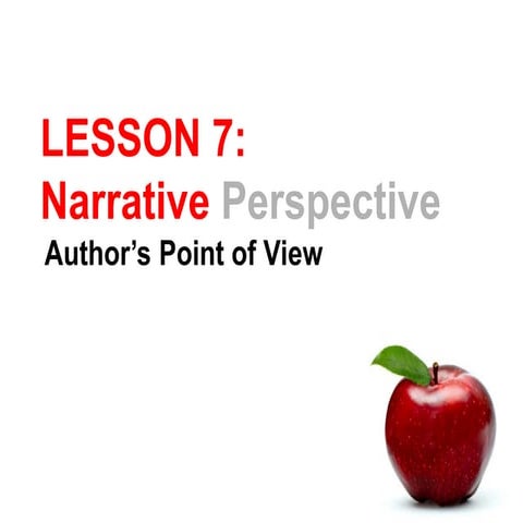 Creative Non Fiction: A lesson about Point of View
