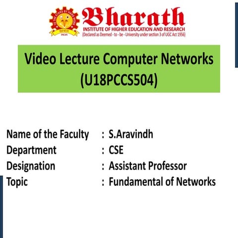 Cn fundamentals of networks