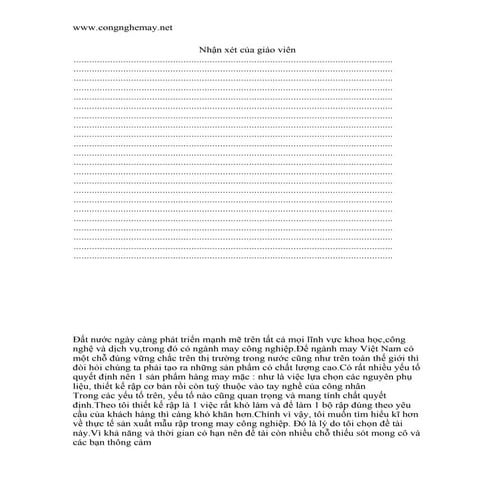 [Công nghệ may] đồ án công nghệ may   tìm hiểu về sản xuất rập cơ bản trong s...