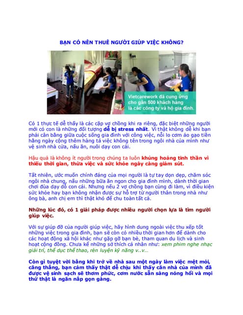 công ty dịch vụ giúp việc theo giờ giá rẻ nhất ở sài gòn