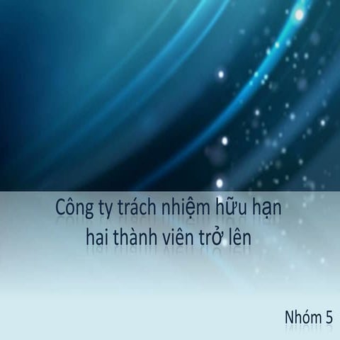 Luật doanh nghiệp Công ty trách nhiệm hữu hạn 2 thành viên trở lên