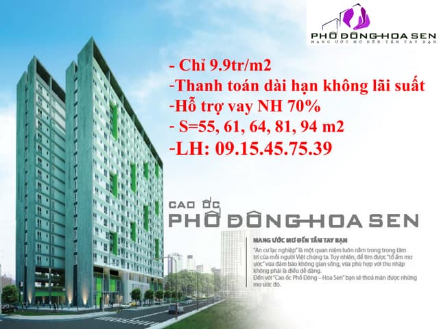 Căn hộ phố đông hoa sen giá rẻ chỉ ...