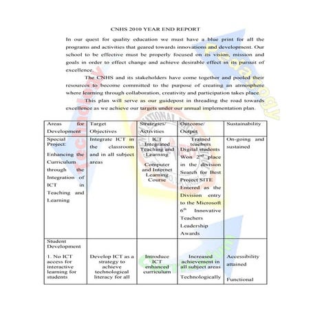 2010 year end report