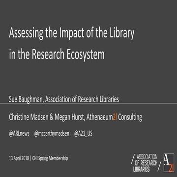 Assessing the Impact of the Library in the Research Ecosystem