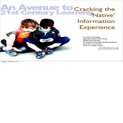 Cracking the 'Native' Information Experience