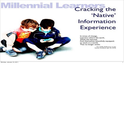 Cracking the 'Native' Information Experience