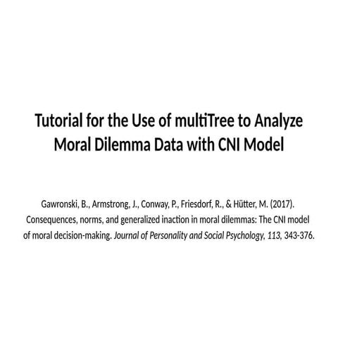 Tutorial on Using multiTree multinominal rocessing | PPTX