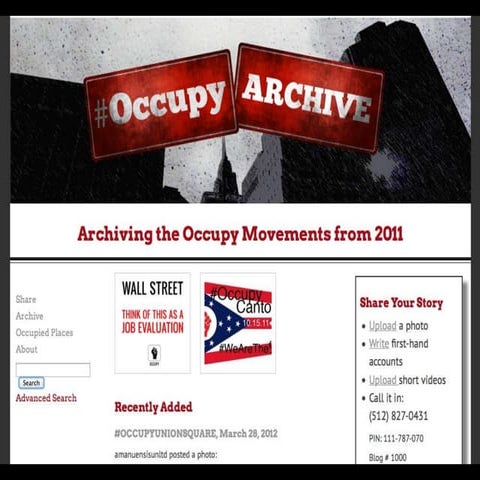 CNI OccupyArchive Introduction