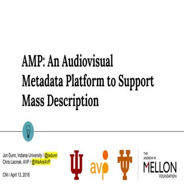 AMP: An Audiovisual Metadata Platform to Support Mass Description