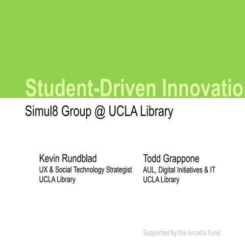 Student-Driven Innovation